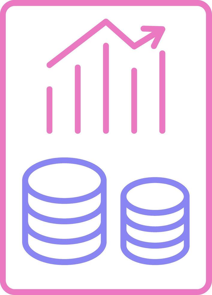Finance Report Linear Two Colour Icon vector