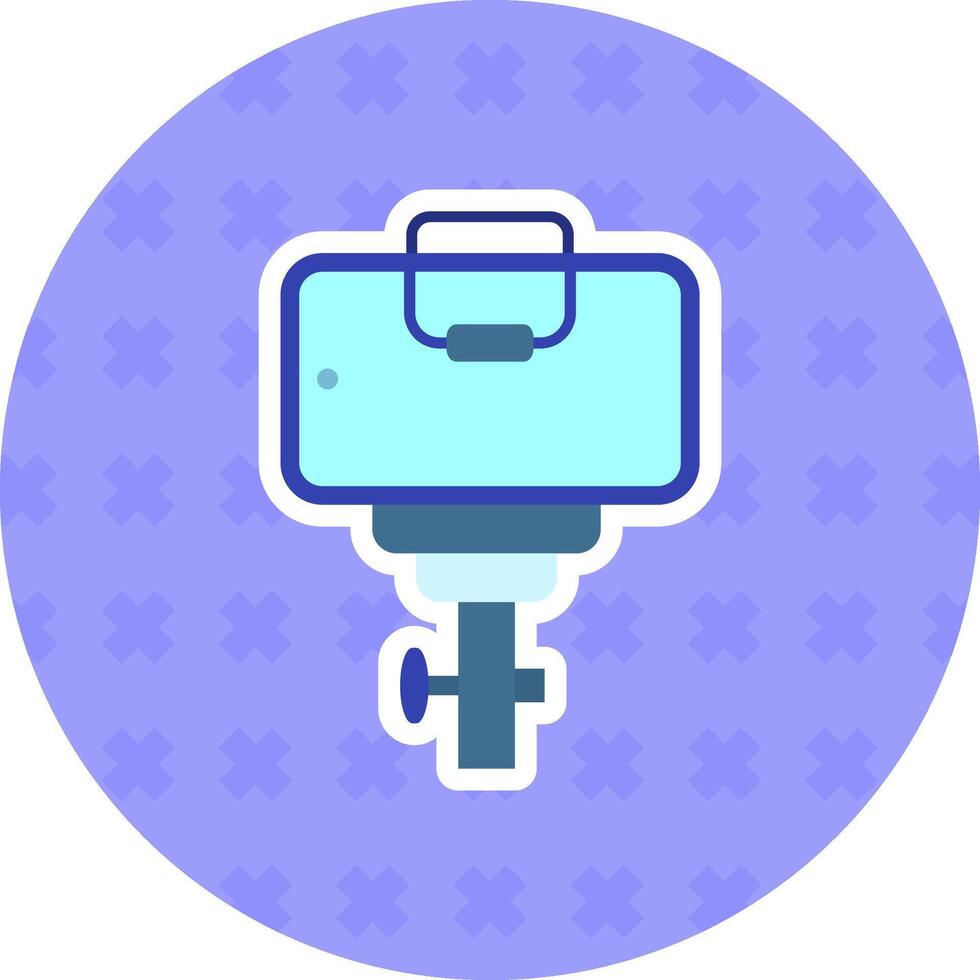 Selfie Flat Sticker Icon vector