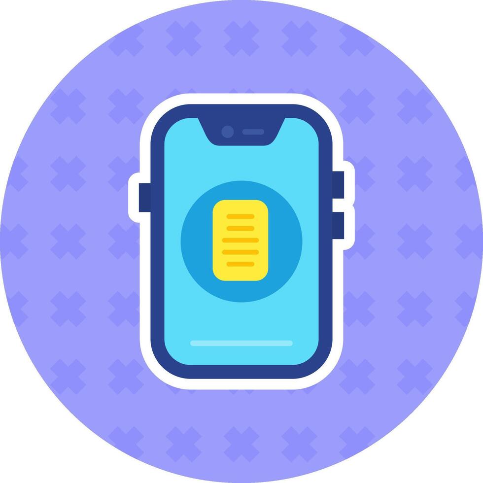 Document Flat Sticker Icon vector