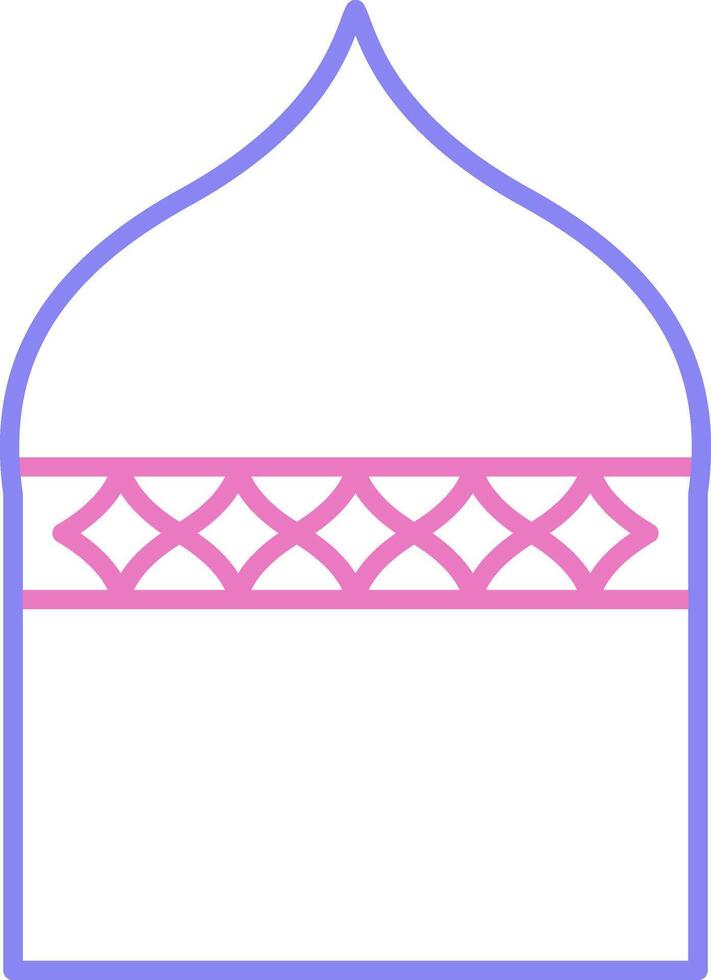 Islamic Architecture Linear Two Colour Icon vector