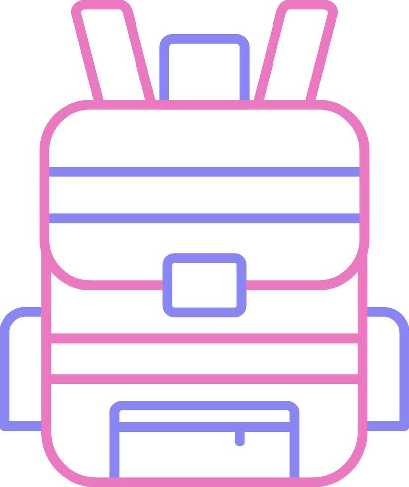 Backpack Linear Two Colour Icon vector