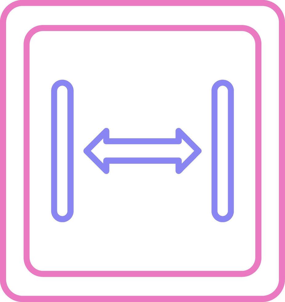 Size Linear Two Colour Icon vector
