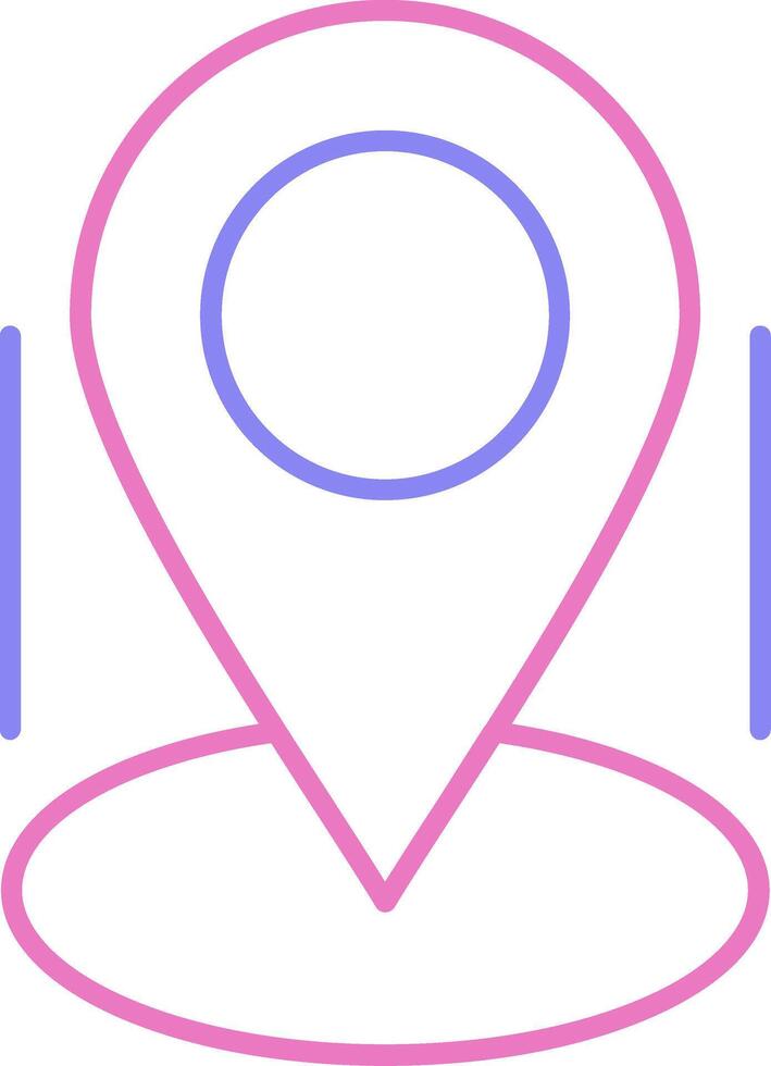 Pin Linear Two Colour Icon vector