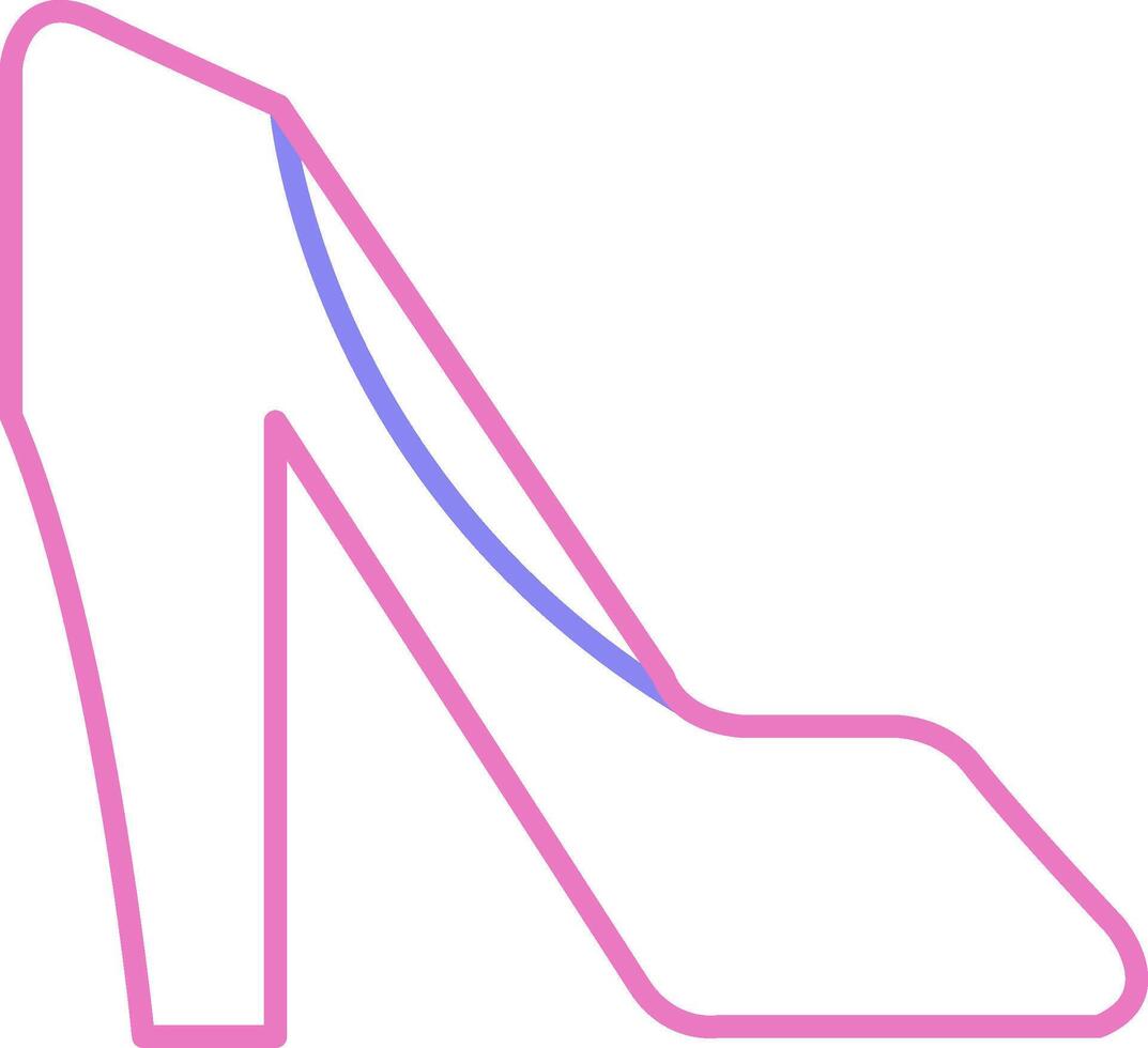 High Heels Linear Two Colour Icon vector