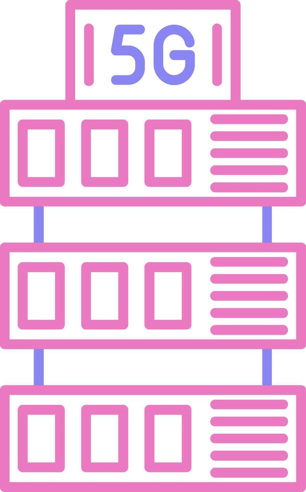 Server Linear Two Colour Icon vector