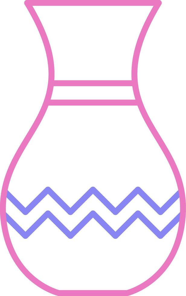 Vase Linear Two Colour Icon vector
