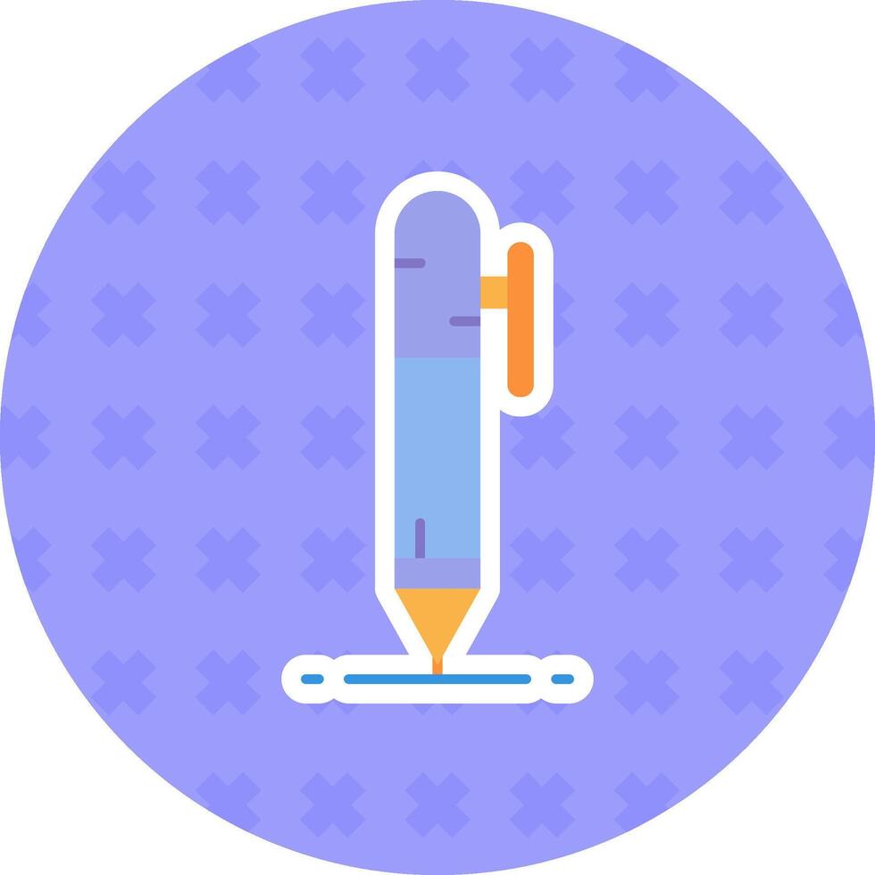 Pen Flat Sticker Icon vector