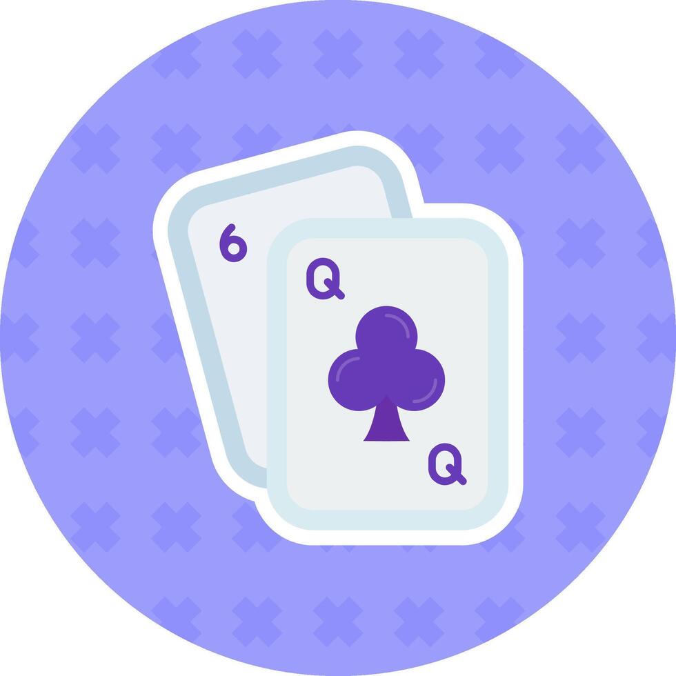 póker plano pegatina icono vector