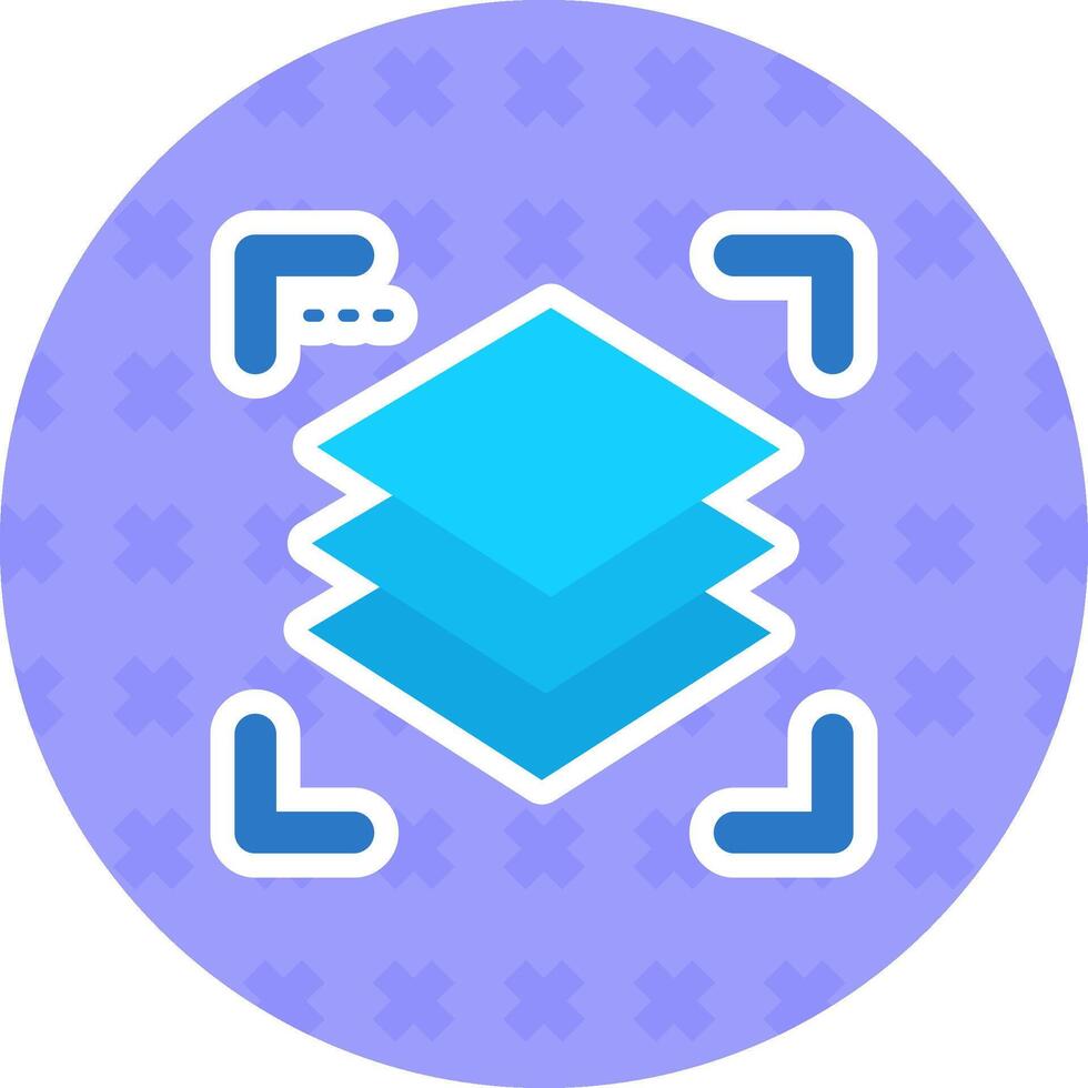 Layers Flat Sticker Icon vector