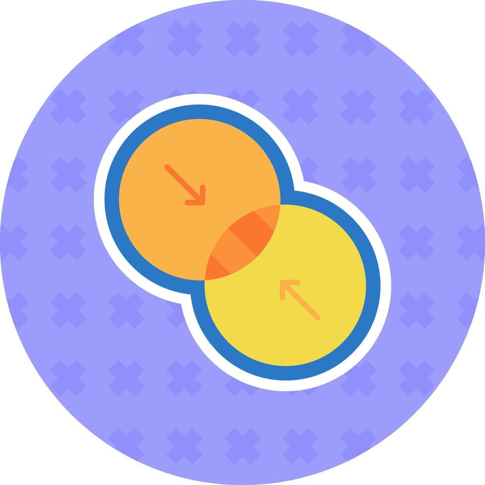 Combine Flat Sticker Icon vector