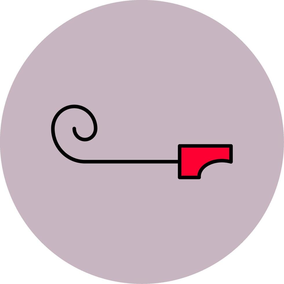 Party Blower Line Filled multicolour Circle Icon vector
