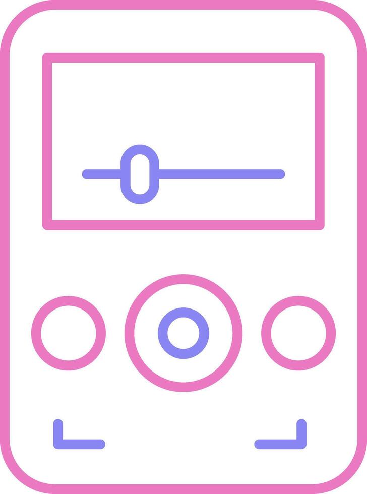 Audio Player Linear Two Colour Icon vector