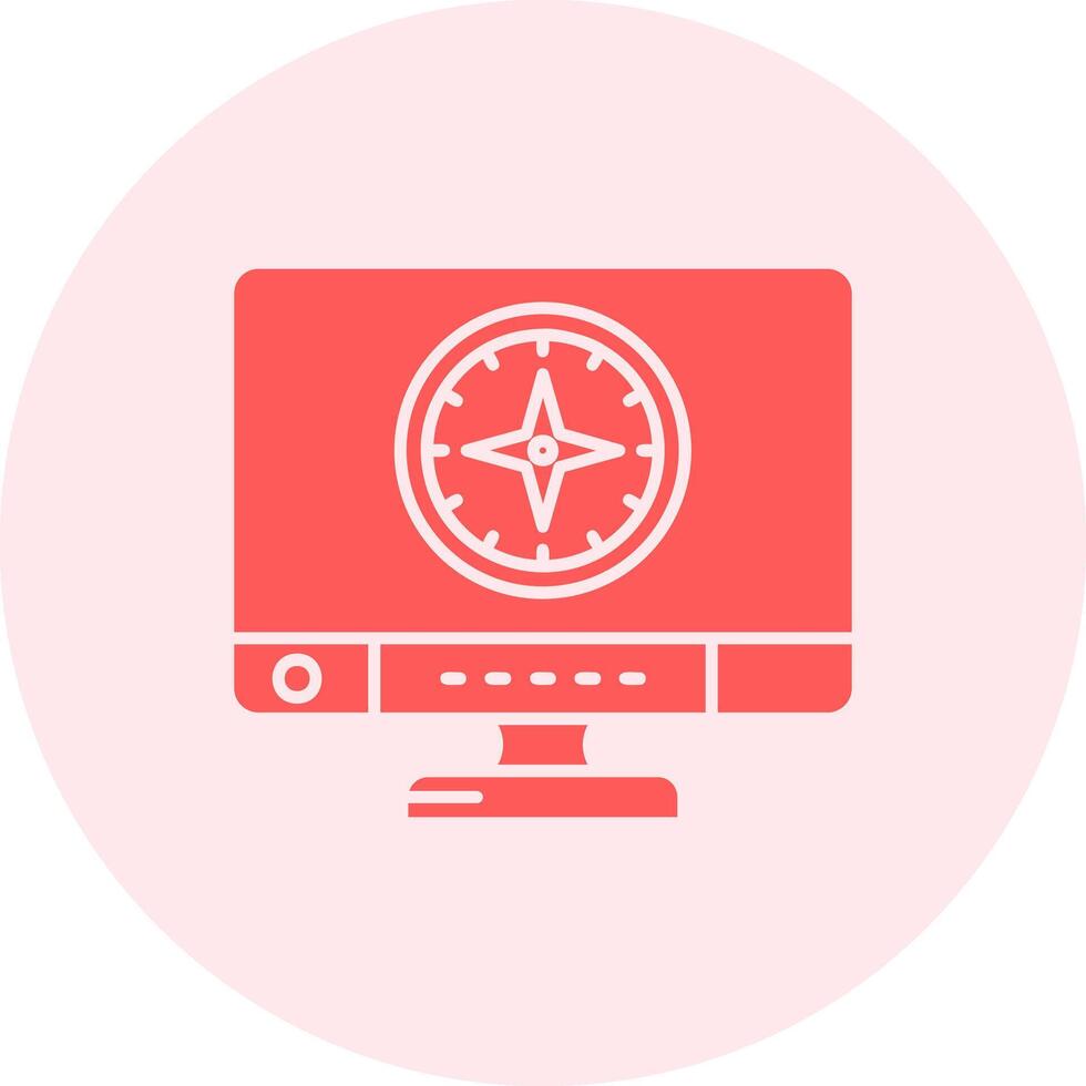 Compass Solid duo tune Icon vector