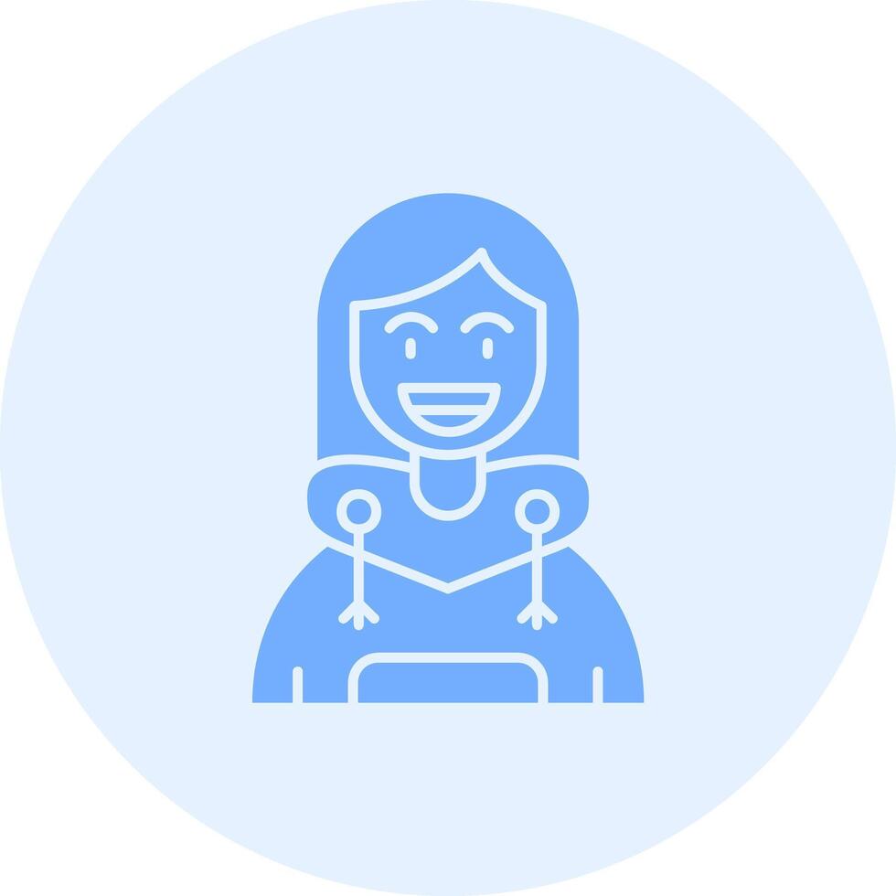 Smile Solid duo tune Icon vector