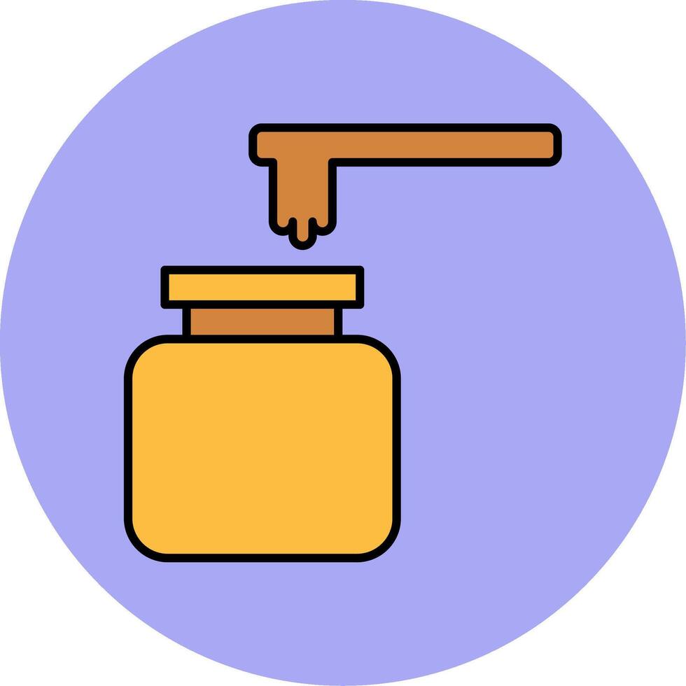 Wax Line Filled multicolour Circle Icon vector