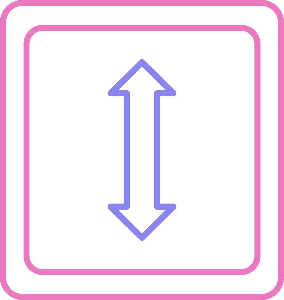 Double Arrow Linear Two Colour Icon vector