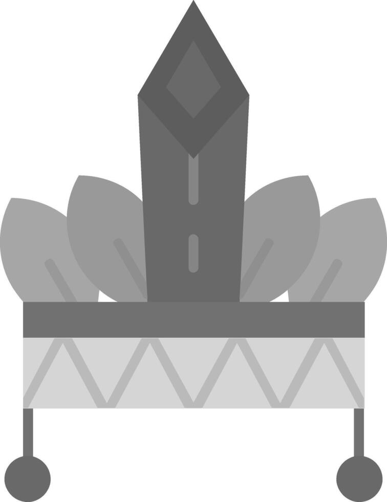 Hat Grey scale Icon vector