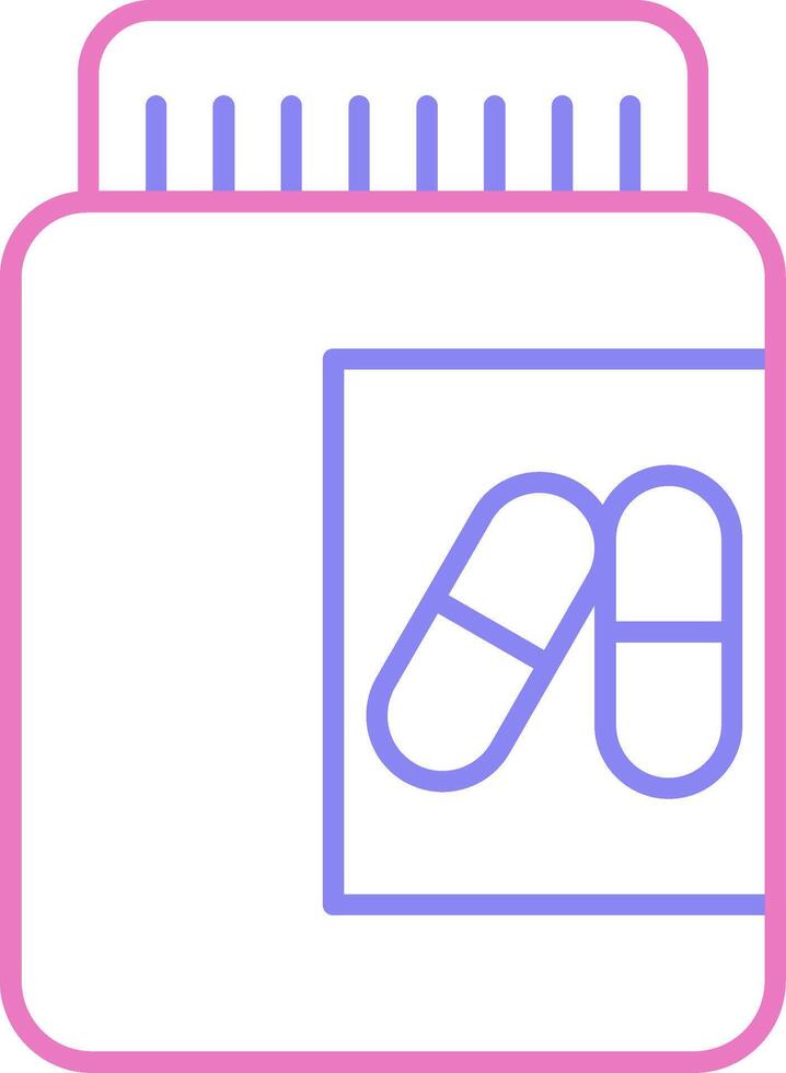 Pill Linear Two Colour Icon vector