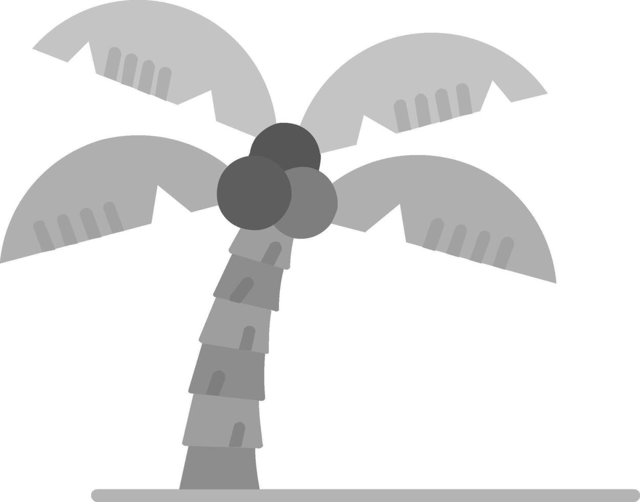 Palm tree Grey scale Icon vector