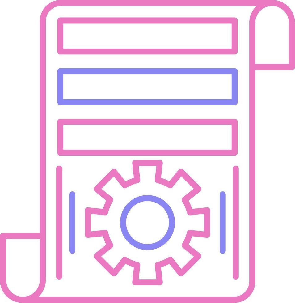 Project Linear Two Colour Icon vector