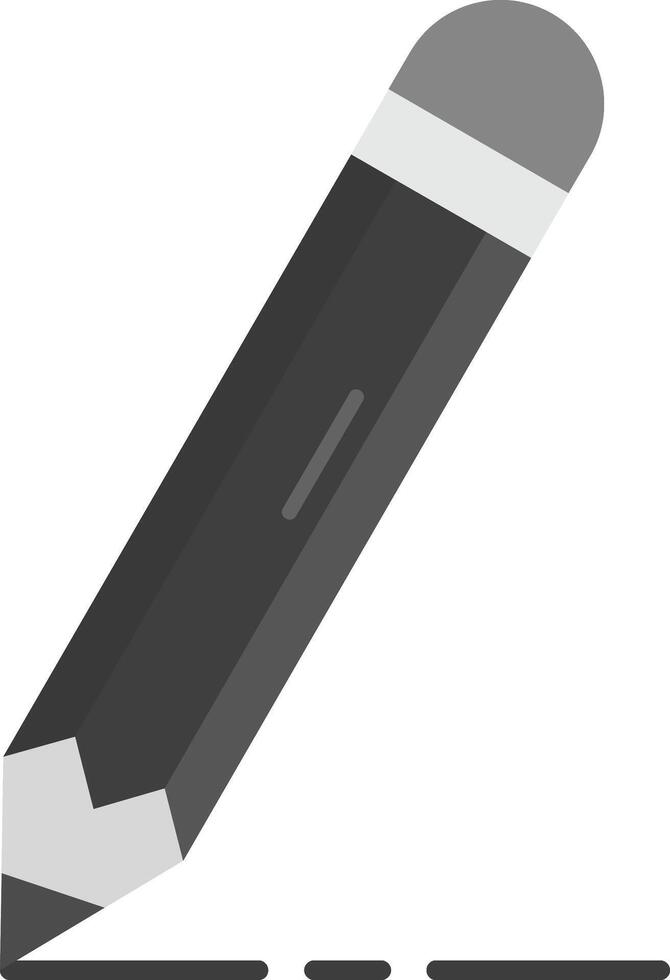 Pencil Grey scale Icon vector