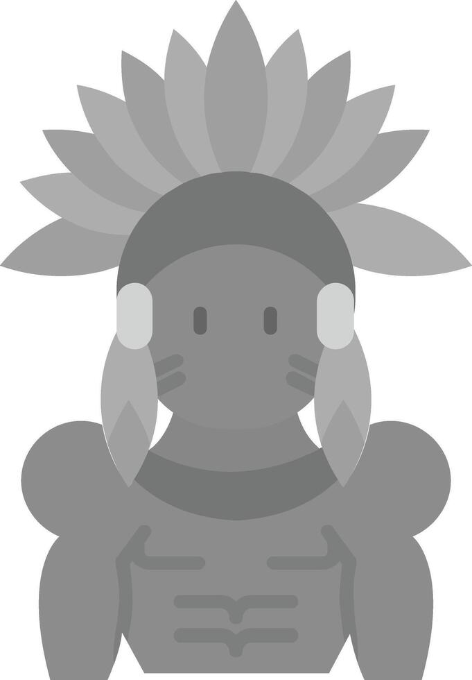 Indian Grey scale Icon vector