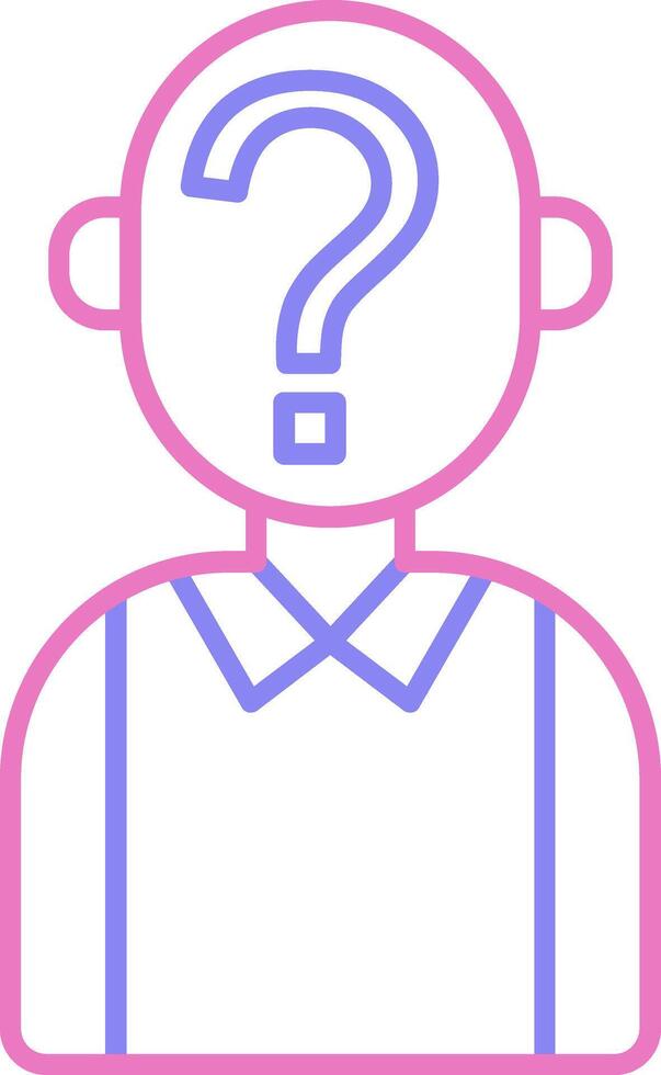 Suspect Linear Two Colour Icon vector