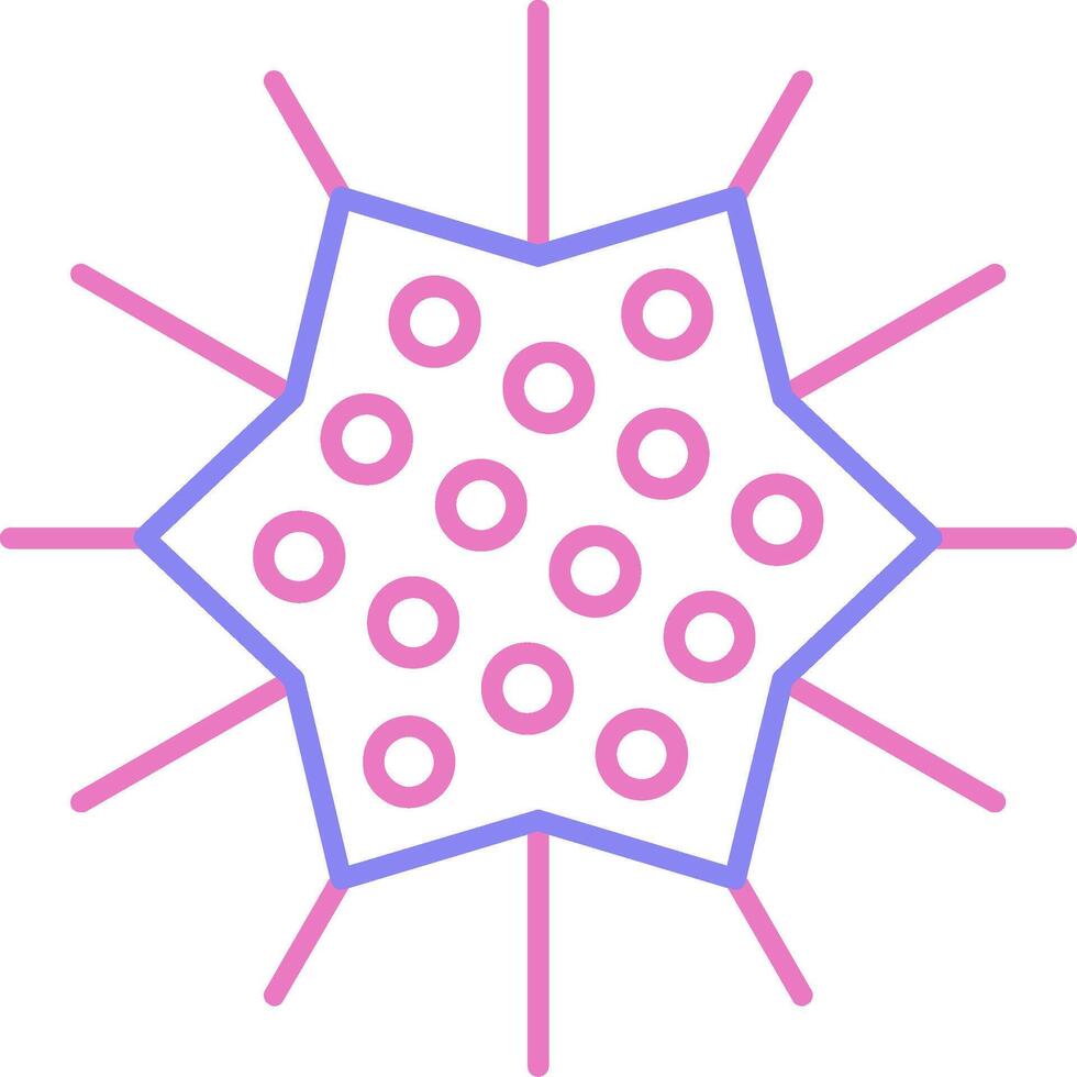 Sea Urchin Linear Two Colour Icon vector
