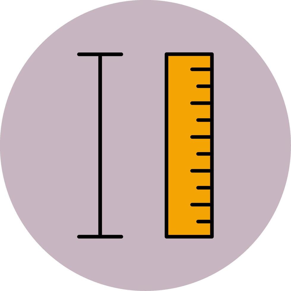 Measurement Line Filled multicolour Circle Icon vector