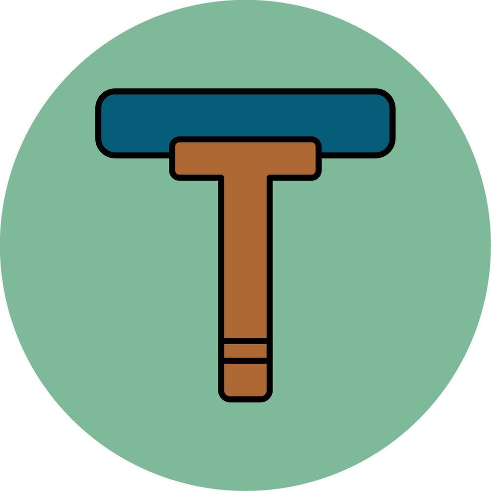 Squeegee Line Filled multicolour Circle Icon vector