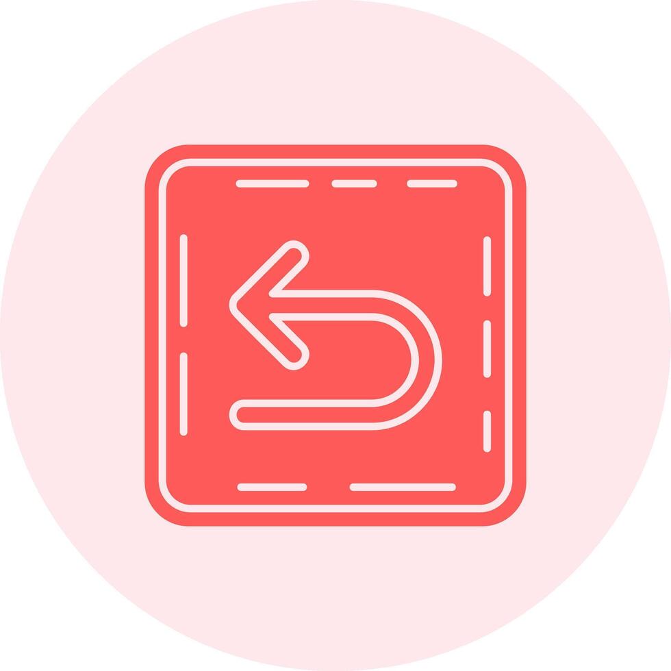 U turn Solid duo tune Icon vector