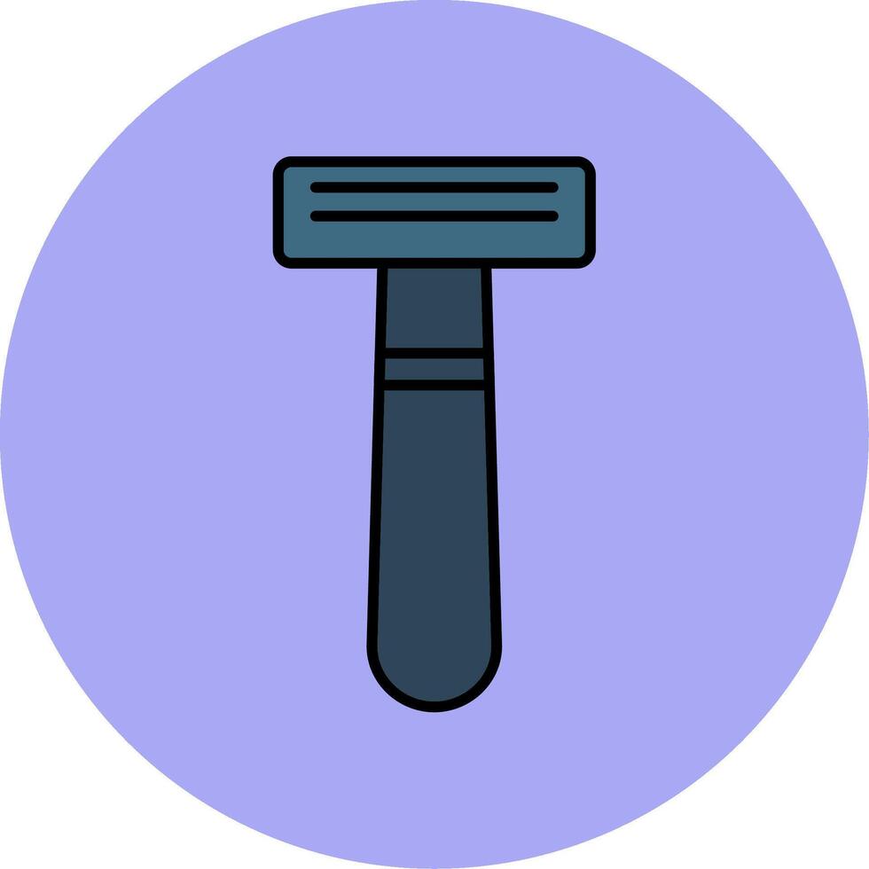 Shaving Razor Line Filled multicolour Circle Icon vector