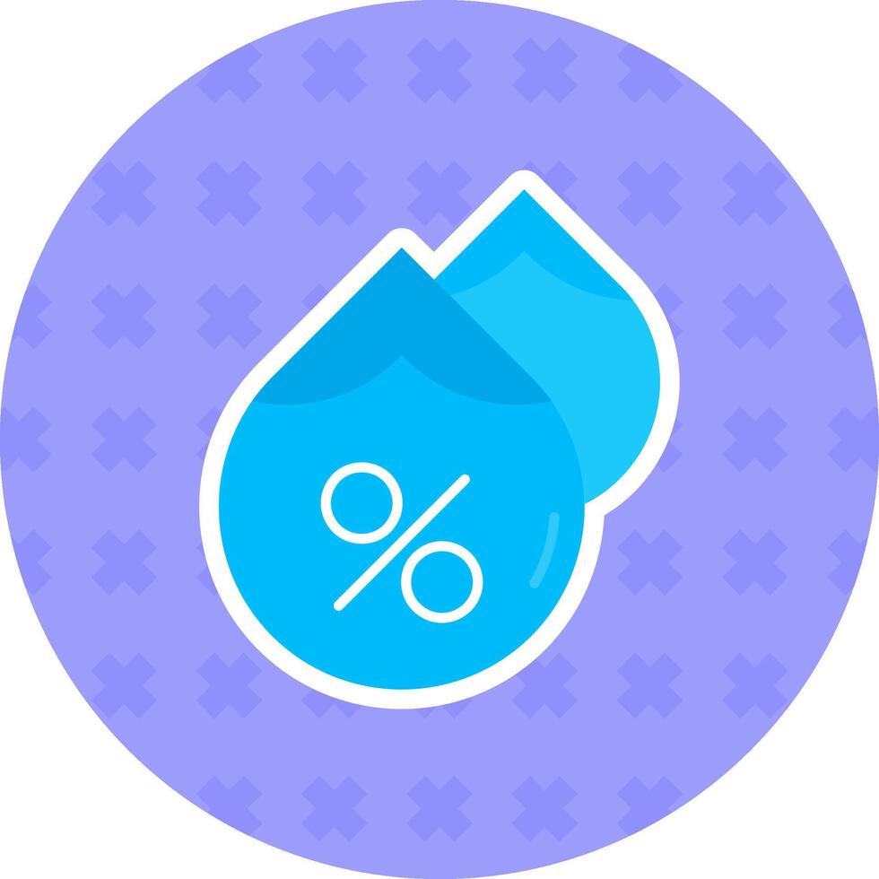 Humidity Flat Sticker Icon vector