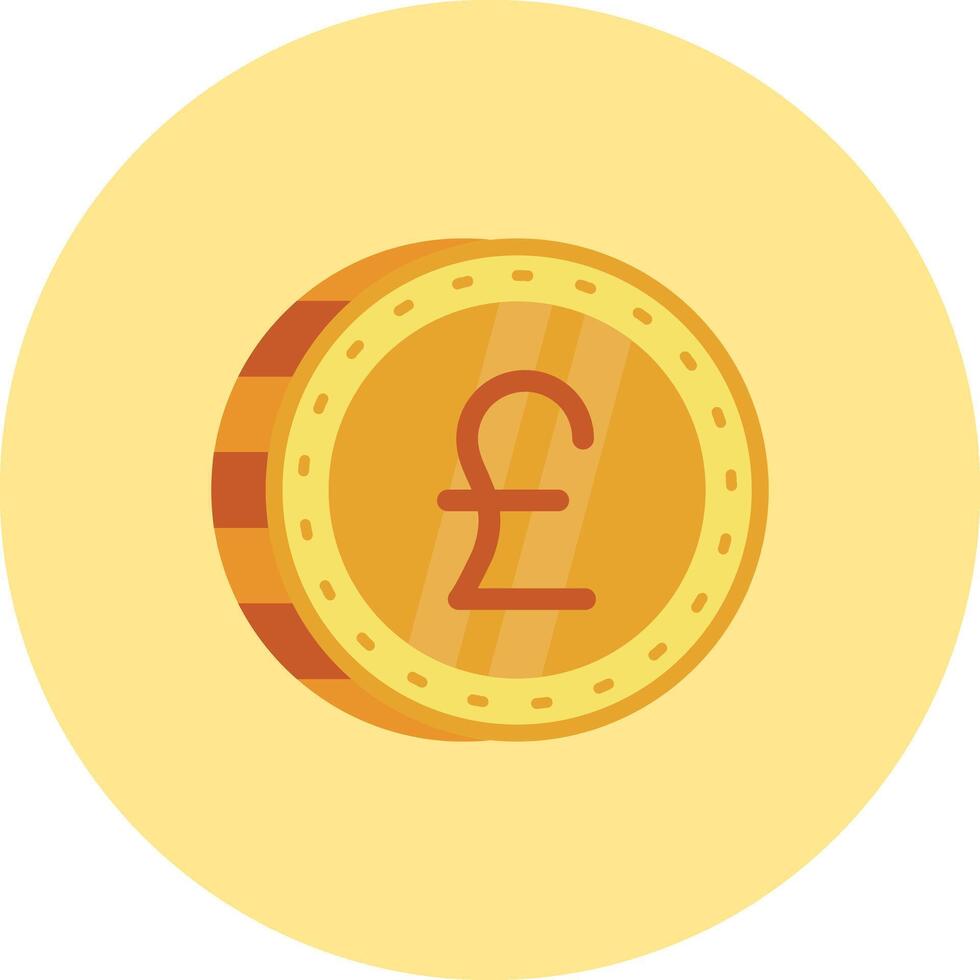 Pound Flat Circle Icon vector
