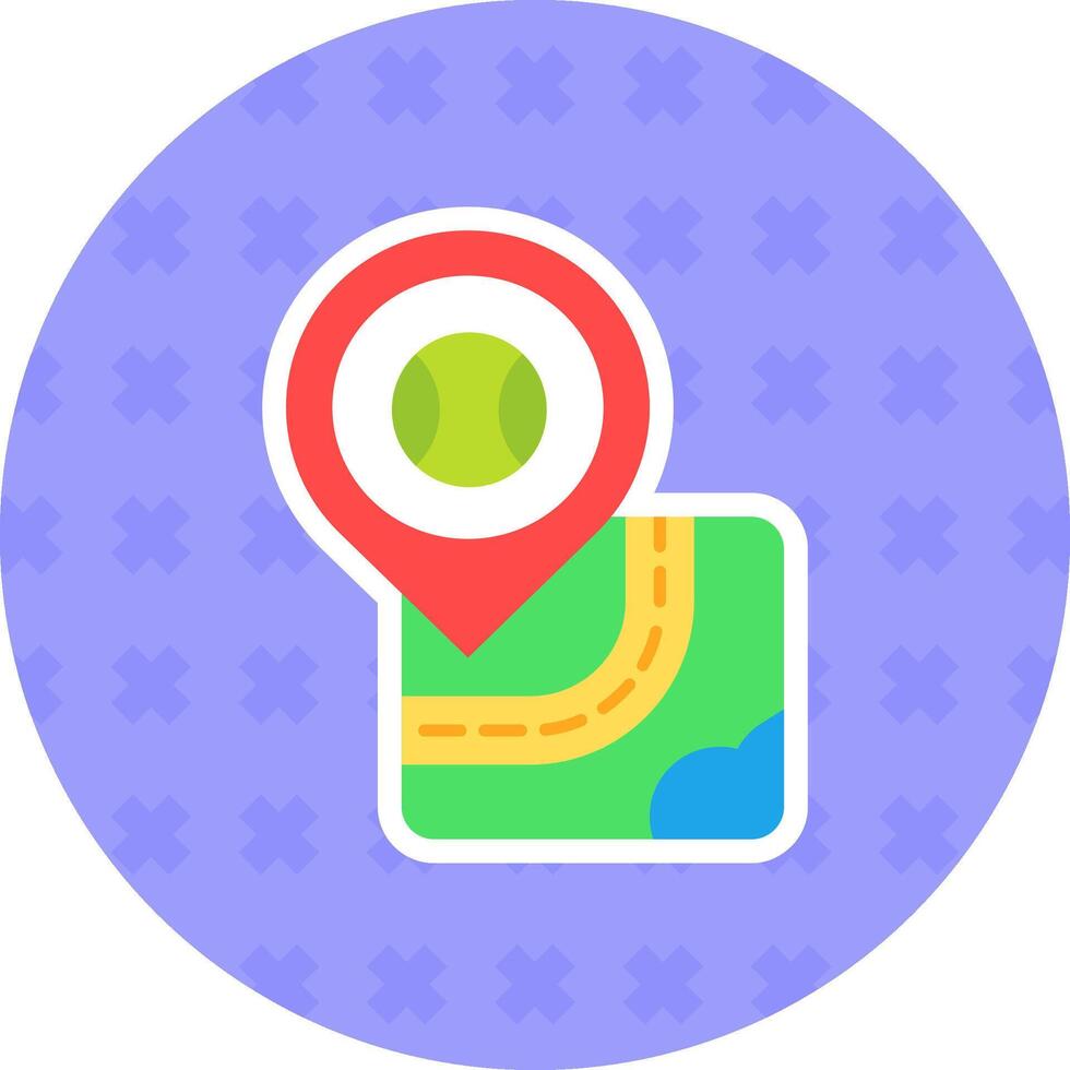 Tenis Flat Sticker Icon vector