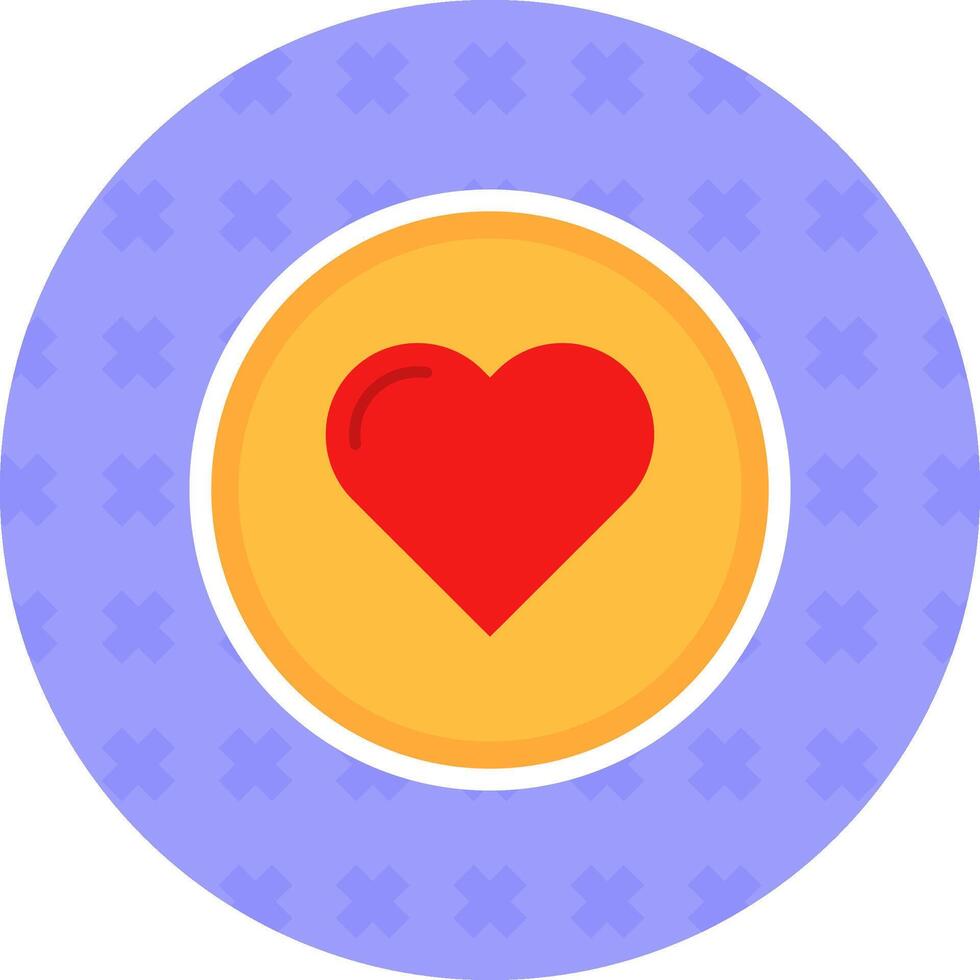 Heart Flat Sticker Icon vector