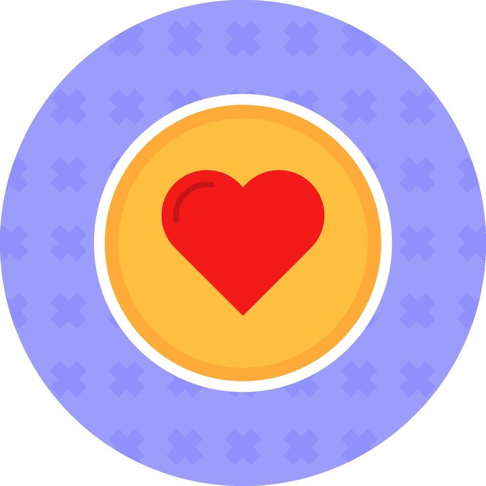 Heart Flat Sticker Icon vector