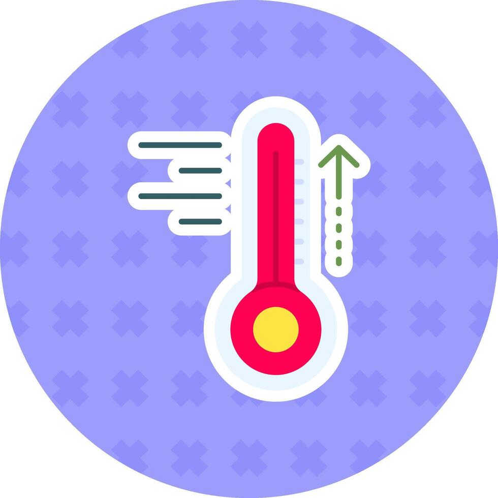 caliente plano pegatina icono vector