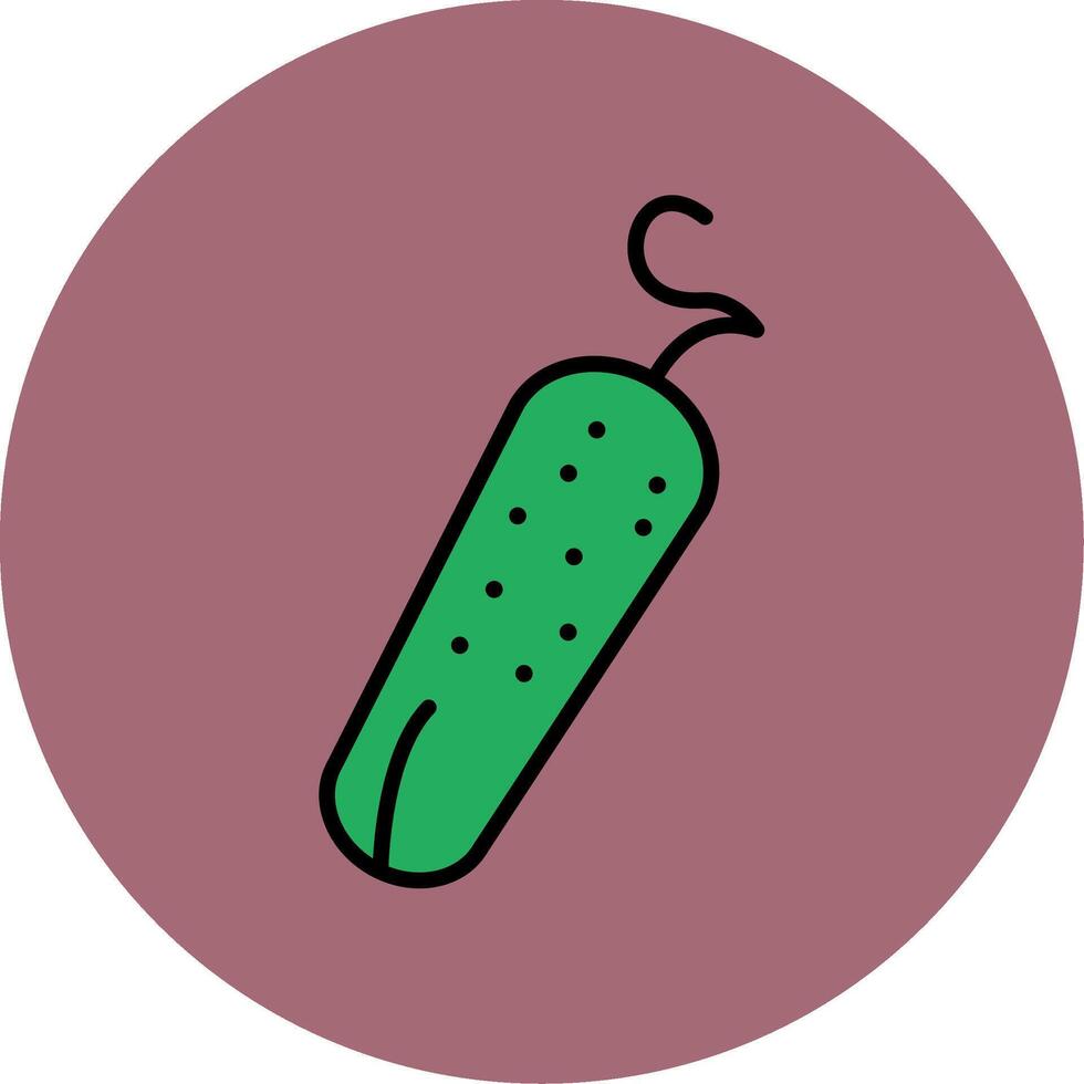 Pickle Line Filled multicolour Circle Icon vector