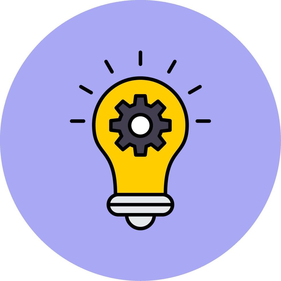 Solution Line Filled multicolour Circle Icon vector