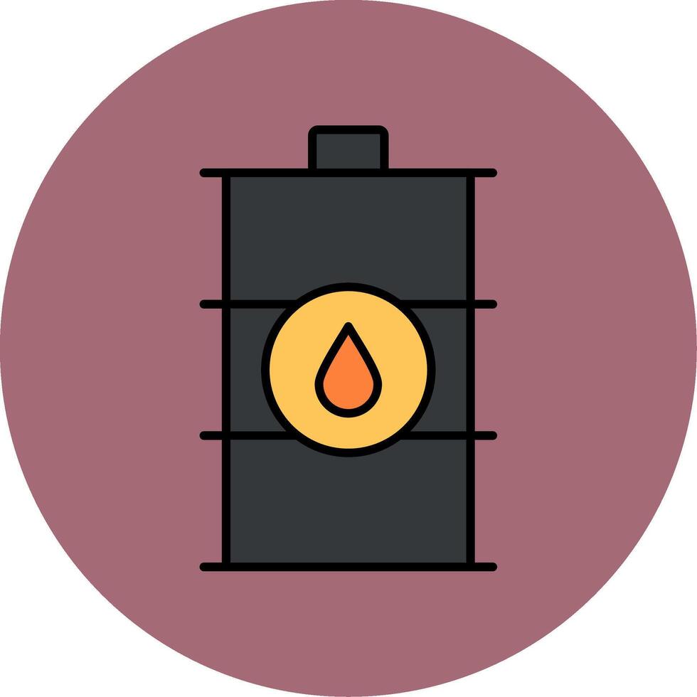 Barrel Line Filled multicolour Circle Icon vector