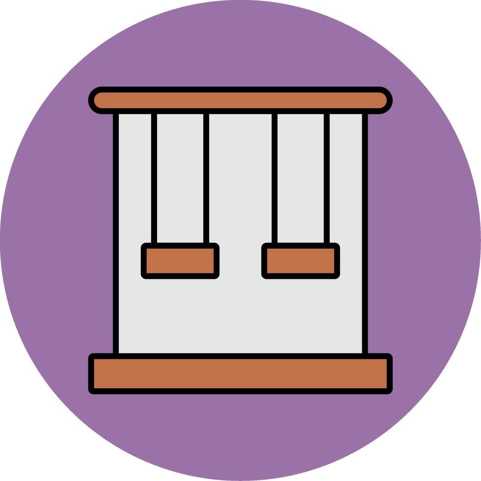 Trapeze Line Filled multicolour Circle Icon vector