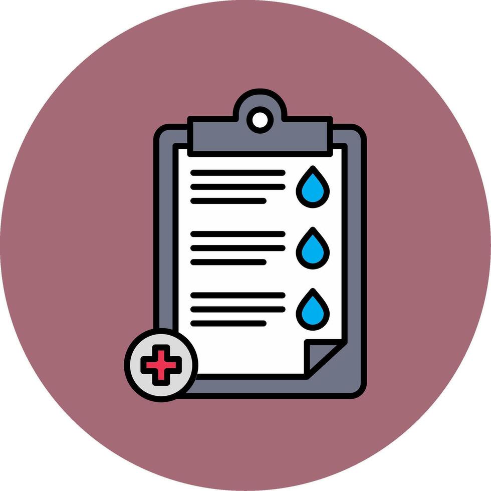 Medical Test Line Filled multicolour Circle Icon vector