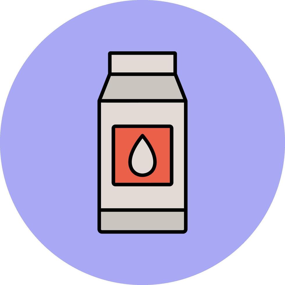 Milk Line Filled multicolour Circle Icon vector