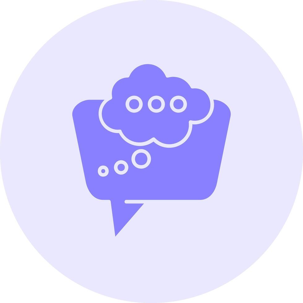 Thinking Solid duo tune Icon vector