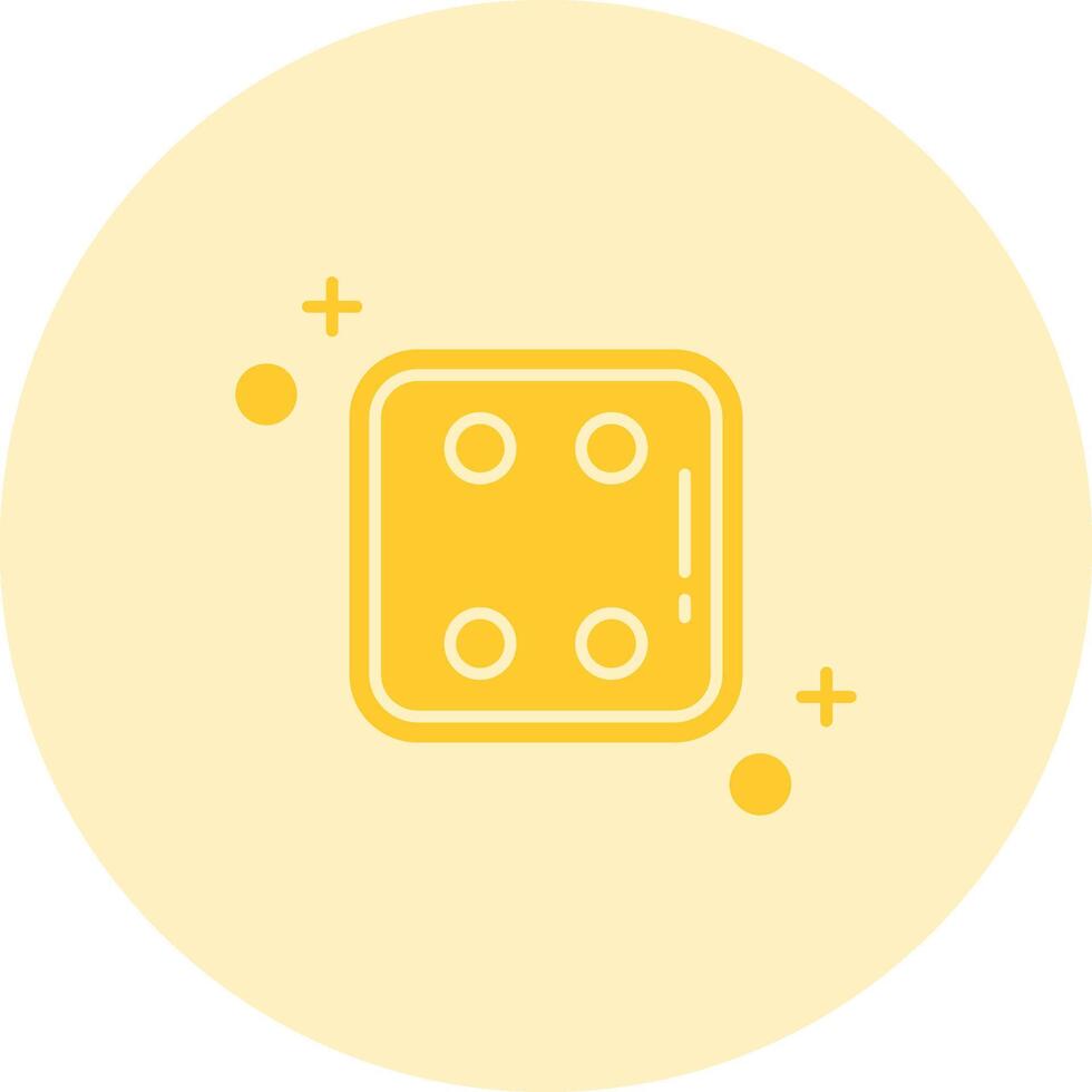 Dice four Solid duo tune Icon vector