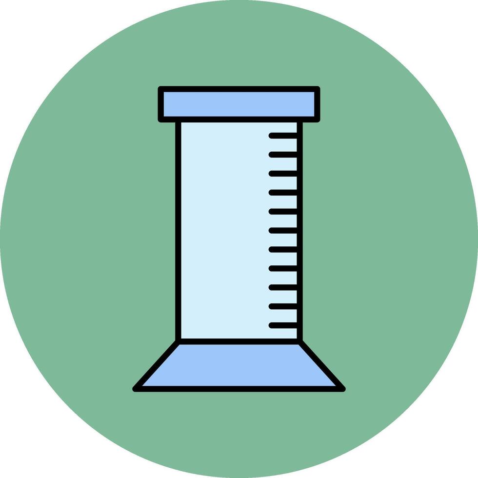 Graduated Cylinder Line Filled multicolour Circle Icon vector