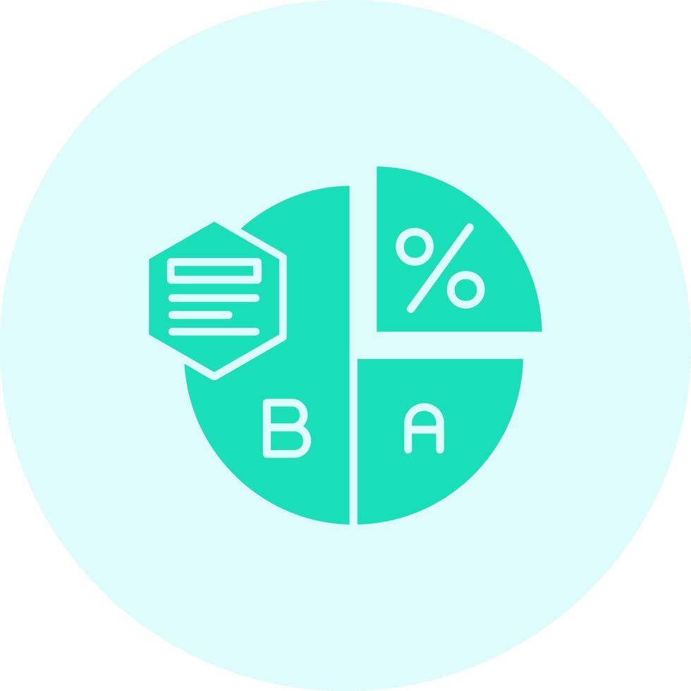Pie chart Solid duo tune Icon vector
