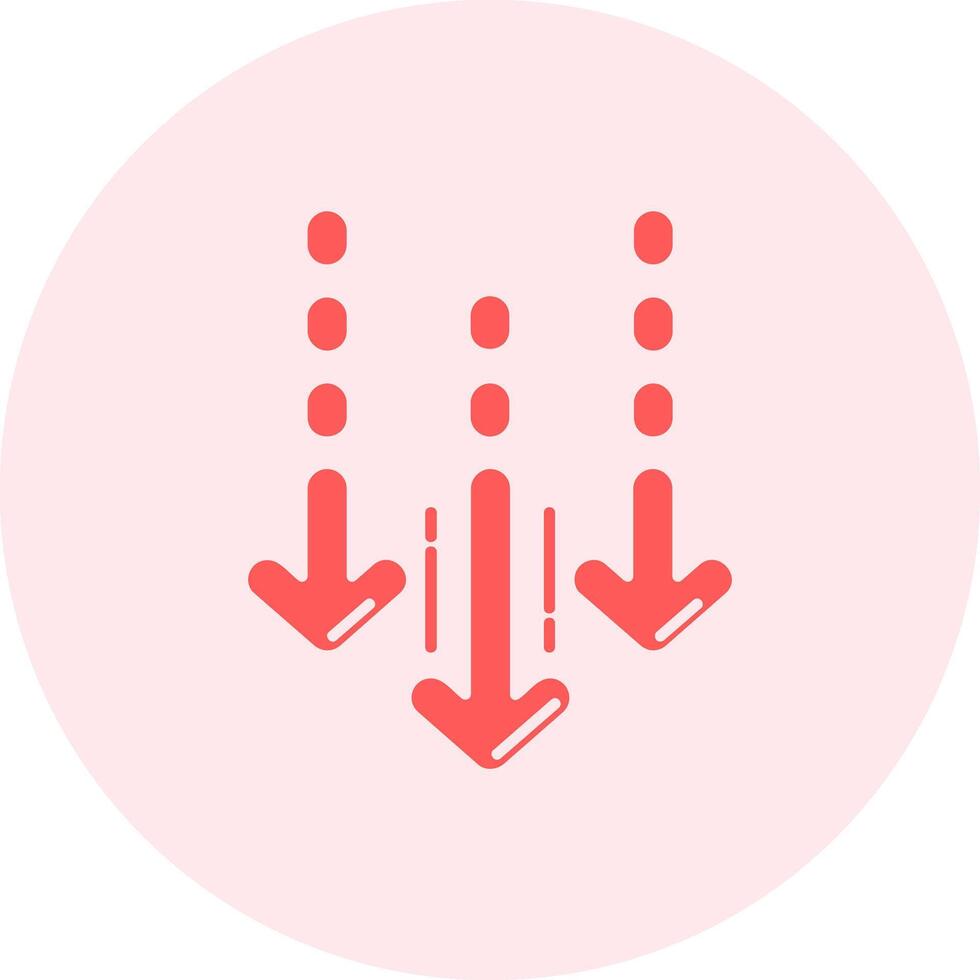 Decrease Solid duo tune Icon vector