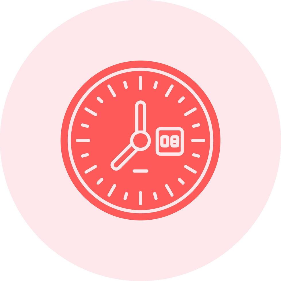 Clock Solid duo tune Icon vector